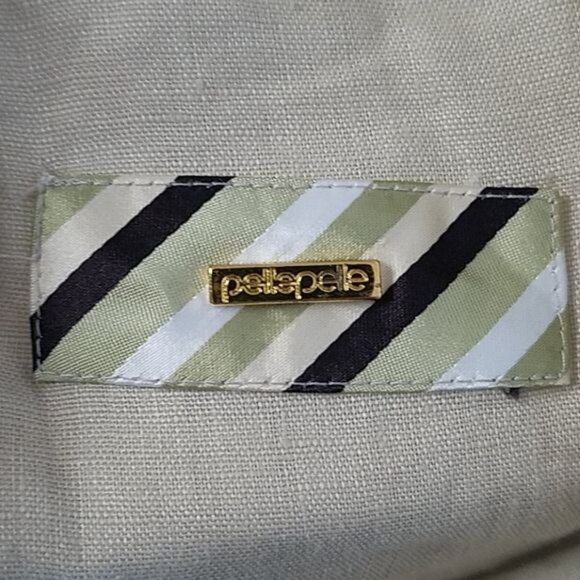 MEN'S VINTAGE 90s Pelle Pelle Linen Shirt Pants Set Cream MAN'S 4 Extra Large - Picture 12 of 15